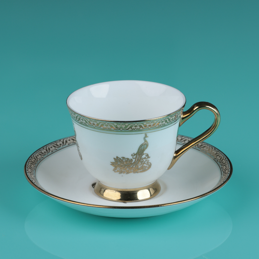 White And Gold Tea Cup